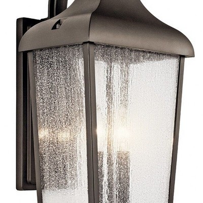 Forestdale Vintage Rain Collector Inspired Outdoor Wall Lantern in Distressed Bronze