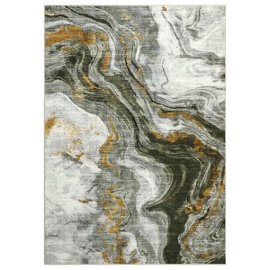 Indoor Modern Abstract Large Area Rugs for Bedroom Living Room, Washable Soft Non Slip Floor Carpet for Dining Room Office Home - 1 of 4