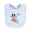Hudson Baby Infant Boys Cotton Bibs, Pirate Shark, One Size - 3 of 4