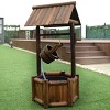 Costway Garden Rustic Wishing Well Water Fountain Wooden Outdoor Electric Backyard Pump - 4 of 4