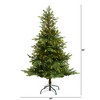 Nearly Natural 5-ft North Carolina Spruce Artificial Christmas Tree with 200 Clear Lights and 375 Bendable Branches - 2 of 4
