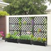 TUYOHW Metal Planter Box with Trellis, Metal Raised Garden Bed with Trellis, Garden Box for Climbing Plants, Flower - 3 of 4