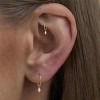 16G 18G Titanium Dangle Huggie Hoop, Rook Piercing Jewelry Cartilage Earring Conch Helix Hoop Earring - 3 of 4