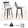 Bekrvio 26" Swivel Bar Stools Set of 1/2/3/4–Faux Leather Counter Stool with Spindle Back, Solid Wood Legs, Wooden Barstools for Kitchen Island - 4 of 4