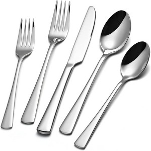 BRINJOY 40-Piece 18/10 Stainless Steel Silverware Set - Mirror Polished Cutlery Set for 8 People - 1 of 4