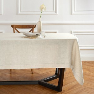 Solino Home Linen Hemstitch Tablecloth | Sonoma - 1 of 4