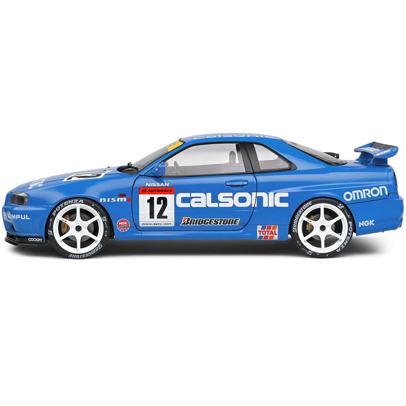 2000 Nissan Skyline GT-R (R34) Streetfighter RHD #12 Blue "Calsonic Tribute" "Competition" 1/18 Diecast Model Car by Solido, 3 of 6