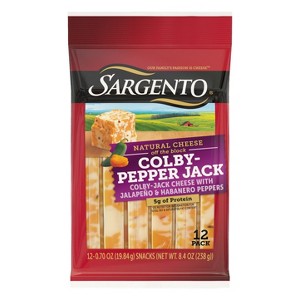 Sargento Natural Colby-Pepper Jack Cheese Sticks - 8.4oz/12ct - 1 of 4