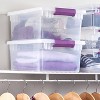 Sterilite 15qt Clear View Storage Bin with Latch Purple - 3 of 4