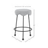 Meridian Furniture,Fleur Grey Fabric Counter Stool - 4 of 4