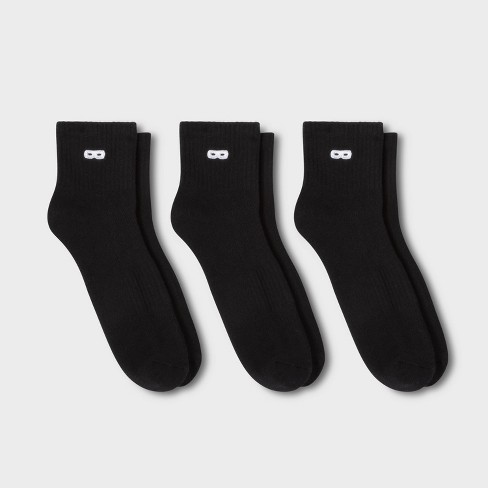Pair Of Thieves Men's Ankle Socks 3pk - Black 8-12 : Target