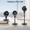 HYKOLITY 90° Omnidirectional Oscillating Fan 3 in 1 Fan for Bedroom Quiet Floor Fan with DC Motor 23dB 12H Timer 8-Speed Adjustable Height Child Lock - 2 of 4