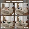 Oversized Corduroy Double Chaise Lounge Chair, 82.7" Deep Seat Sleeper Sofa Bed with Memory Foam, No Assembly for Living Room-3irtyhousy - 2 of 4