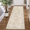 Modern Washable Geometric Rug – Ultra-Soft Distressed Accent Carpet with Non-Slip Backing - 3 of 4