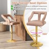 Tangkula 4 PCS Adjustable Swivel Bar Stool w/ Footrest 2-Layer Electroplated Metal Base - 2 of 4