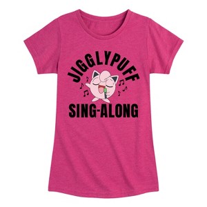 Girls' - Pokémon - Jiggypuff Sing Along Fitted Short Sleeve Graphic T-Shirt - 1 of 4