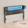 Besiost Storage Headboard with Charging Station and LED Light - 2 of 4