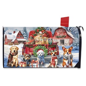 Briarwood Lane Christmas Mailbox Cover  - Standard Size - Holiday Cheer Dogs For Christmas Mailbox Cover - 1 of 2
