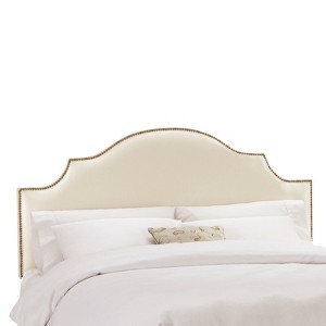 Full Nail Button Notched Headboard Parchment - Threshold