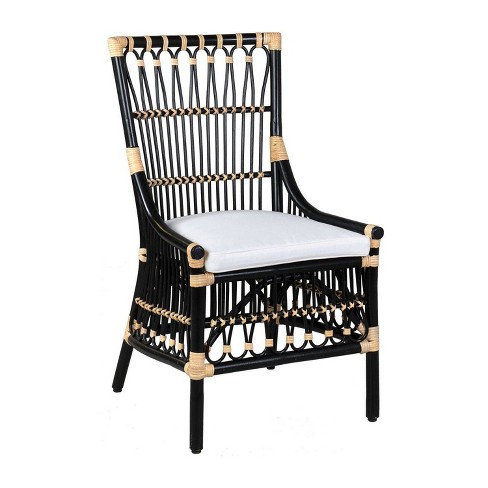 Black rattan sale chair target