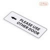 Unique Bargains Acrylic Self-Adhesive Office Please Use Other Door Left Arrow Sign 2 Pcs - 3 of 4