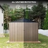 Acekool 8x12 FT Metal Shed, Large Lockable Outdoor Storage with Vents, Waterproof & UV-Resistant Tool Organizer for Lawn Mowers, Bikes, Backyard - 3 of 4