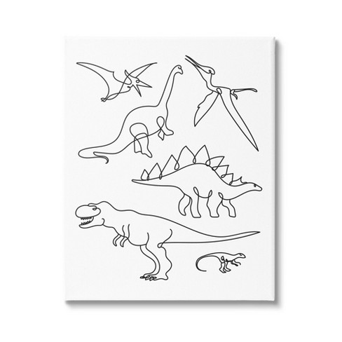 Drawings To Paint & Colour Dinosaur - Print Design 042