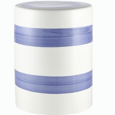 Hael Garden Stool - Blue/White -  Safavieh