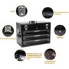 3-Drawer Tool Box with Lock, Professional Metal Tool Chest with Ball Bearing Slides, Portable Tool Organizer for Garage, Top Compartment Storage - 2 of 4
