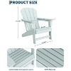 GustoWave Outdoor Adirondack Chairs, HDPE Plastic Patio Chairs for All Weather, Fire Pit Chair with Wide Armrests & Slatted Back - 2 of 4