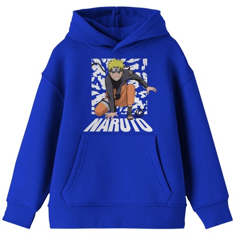 Youth Boys Naruto Shippuden Anime Cartoon Royal Blue Hoodie S