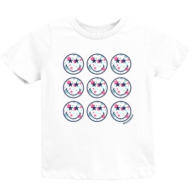 The Juniper Shop SmileyWorld Patriotic Stars Stacked Youth Short Sleeve Tee
