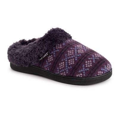 MUK LUKS Women's Suzanne Clog Slipper, Purple, S (5-6)