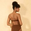 Women's Crochet Front Knot Bandeau Bikini Top - Shade & Shore™ Brown - 2 of 3