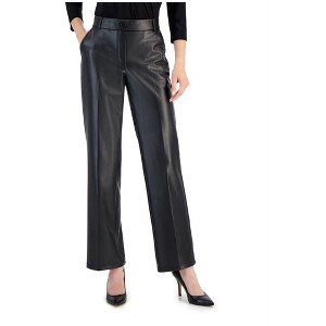 Kasper Womens Pull on Casual Trouser Pants, Black, PL - 1 of 1