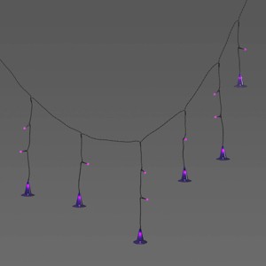 20ct Plastic Witch Hat Halloween Indoor Outdoor Novelty Icicle String Lights Purple LEDs - Hyde and EEK! Boutique™ - 1 of 4