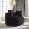 Grungis Retro Accent Chair with Soft Padded, Classical Barrel Chair with Cushion,Modern Leisure Chair for Bedroom,Reading Room,Office - 2 of 4