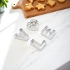 Unique Bargains Cookie Cutters 4 Pcs Valentine's Day Cookie Mould Set Dishwasher Safe Stainless Steel Silver 1Set - 2 of 4