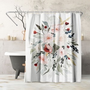 Americanflat 71" x 74" Shower Curtain, Loose Bouquet by Shealeen Louise - 1 of 4
