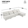 NicBex Modern 120" Sectional Sofa Modular L Shaped Sofa Couch with Reversible Chaise for Living Room Apartment - 2 of 4