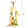 EROMMY 55'' Flower Cat Tree Tower, Cute Cat Tree For Indoor Small Medium Cats, Multi-level Cat Tower With Cat Scratching Post, Cat House, Cat Bed - 3 of 3