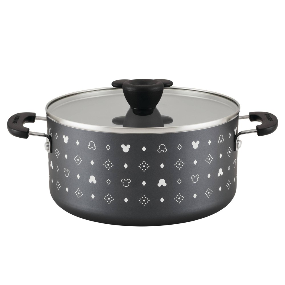 Farberware Disney Monochrome 5.5qt Ceramic Nonstick Stockpot with Lid Black