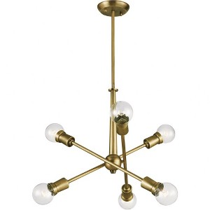 Kichler Lighting Armstrong 6 - Light Chandelier in  Natural Brass - 1 of 2