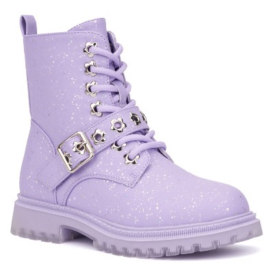 Olivia Miller Girl's Star Bright Combat Boots