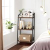 Whizmax 3 Tier Bookshelf, Metal Standing Book Shelves Display Book Rack for Living Room Bedroom Home Office - 3 of 4