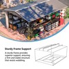 Vynxaria 10x14FT Outdoor Metal Storage Shed,Large Waterproof Garden Shed with 3 Lockable Doors, Side Door&4 Air Vents for Backyard/Patio, Light Gray - 3 of 4