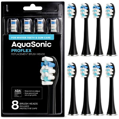 AquaSonic ProFlex Electric Toothbrush Replacement Brush Heads - 8 Pack