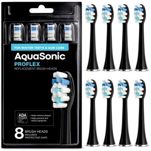 AquaSonic ProFlex Electric Toothbrush Replacement Brush Heads - 8 Pack - 1 of 4
