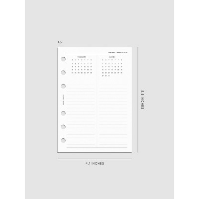 2026 Year Overview Planner Insert | Cloth & Paper