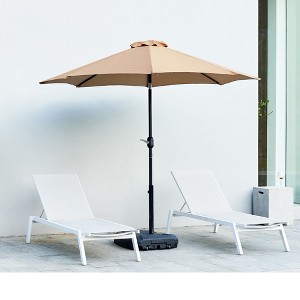 JIONJOY 9 ft. Aluminum Sunshade Shelter Market Patio Umbrella with Push Button Tilt and Crank - 1 of 4